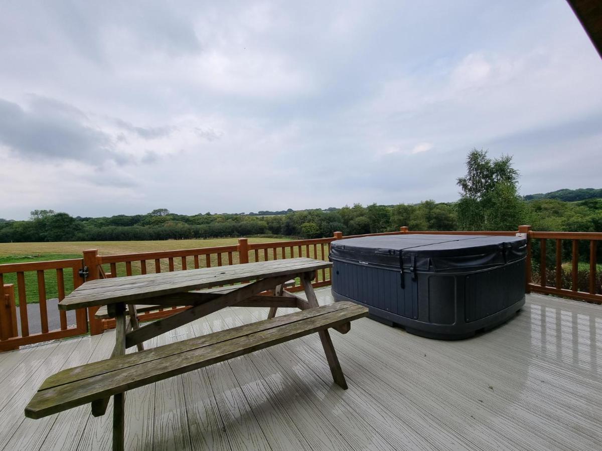 Beautiful Willow Lodge 67-4-6 Persons-Private Hot Tub-Pet Friendly-Tranquil Holiday Away From It All Yet Not Far To St Austell-The Holiday Home Has Two Bedrooms, Living & Dining Area, Equipped Kitchen -Decking-Al Fresco Dining-Fishing Lakes-Pet Frien Grampound Exterior foto